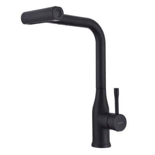 Смеситель для кухни с выдвижным изливом Splenka S206.49.06, чёрный