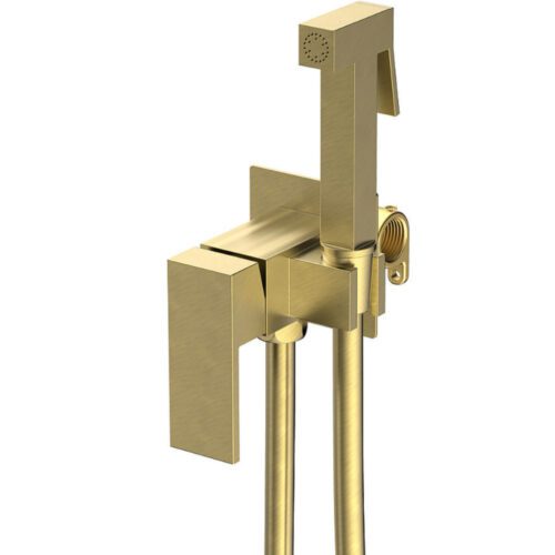 Смеситель скрытого монтажа для гигиенического душа Splenka S98.52.03, золотой сатин