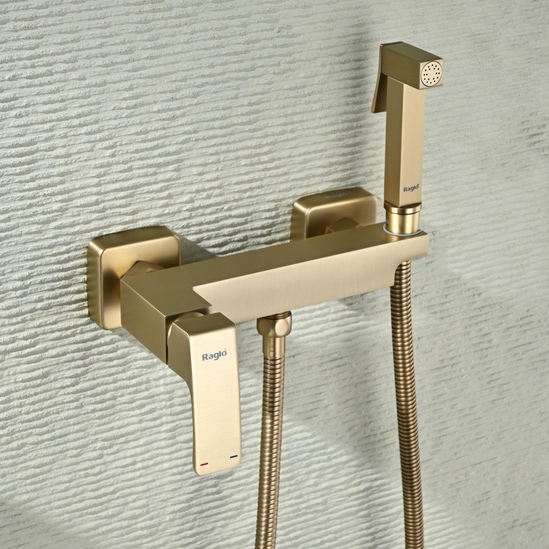 Смеситель для гигиенического душа Raglo R01.51.03, золотой сатин — изображение 5