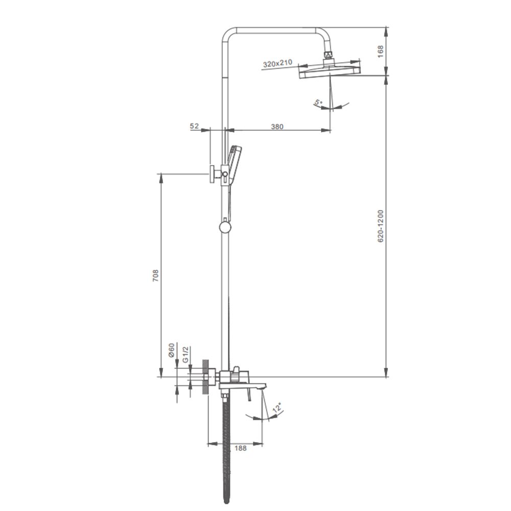 Душевая система Splenka S01.24.03, золотой сатин — изображение 2
