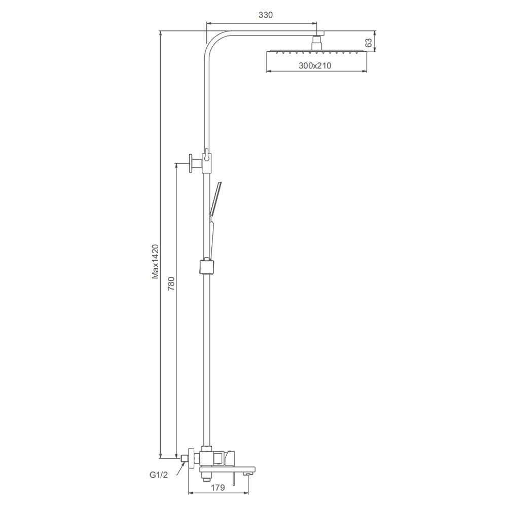 Душевая система Splenka S224.24.05, сатин — изображение 2
