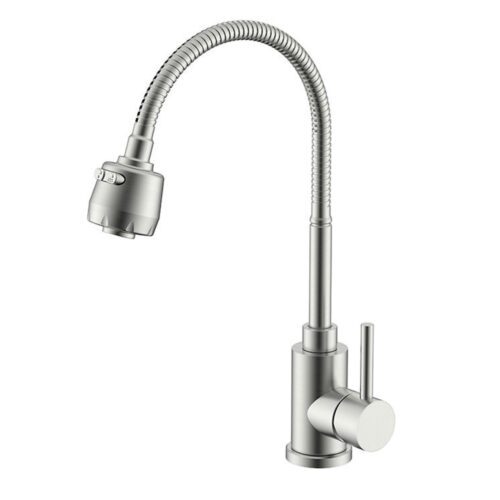 Смеситель для кухни с гибким изливом Splenka S201.47.05, сатин