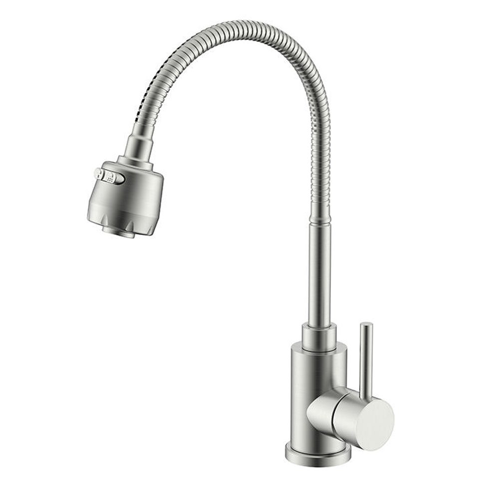 Смеситель для кухни с гибким изливом Splenka S201.47.05, сатин