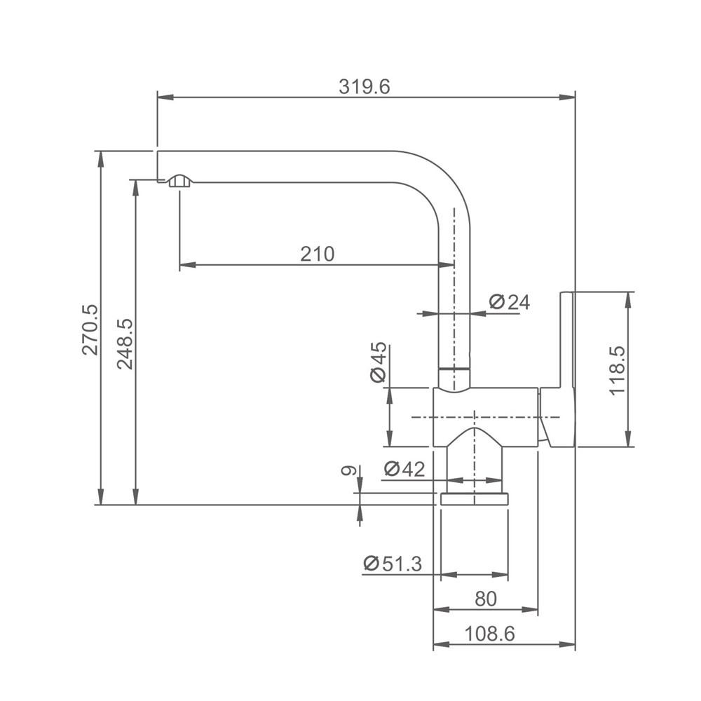 Смеситель для кухни Splenka S205.40.06, чёрный — изображение 9