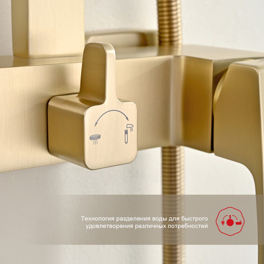 Душевая система Raglo R01.24.03, золотой сатин — изображение 8
