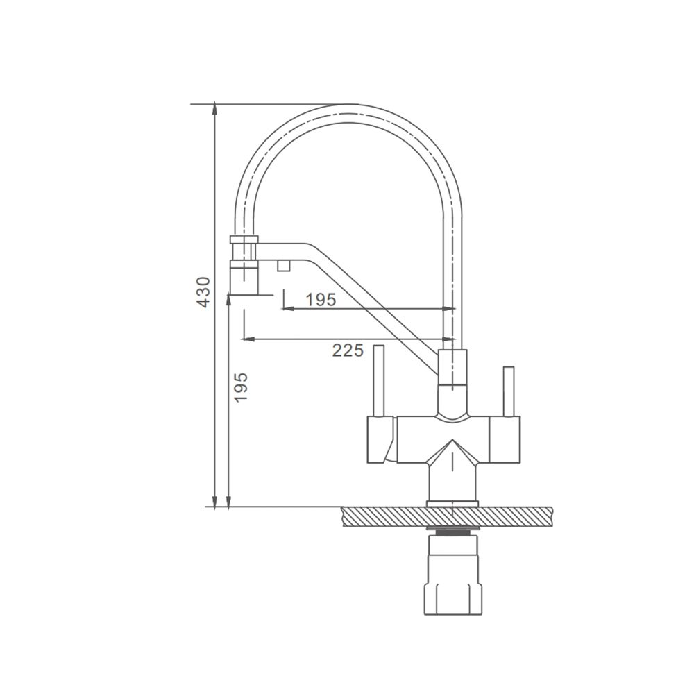 Смеситель для кухни под фильтр с гибким изливом Splenka S70.62.03, золотой сатин — изображение 11