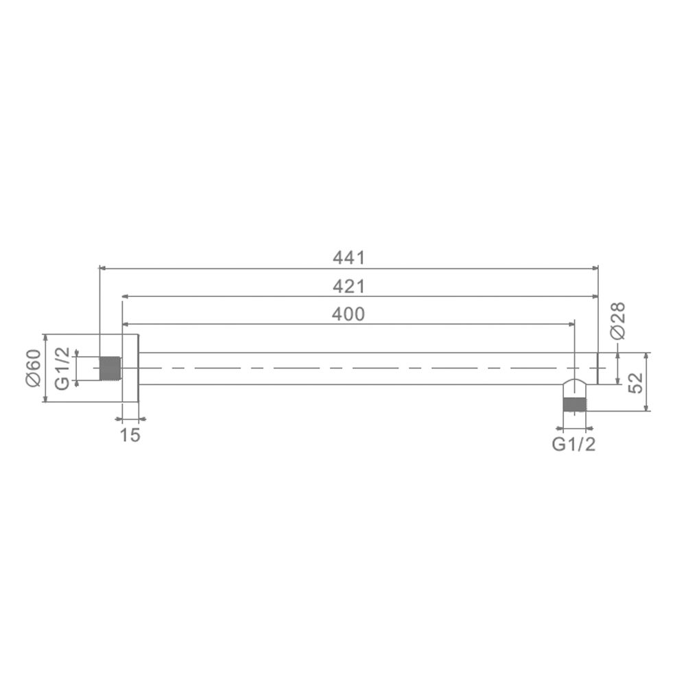 Верхний излив для тропической лейки Raglo R470.31.09, графит — изображение 2