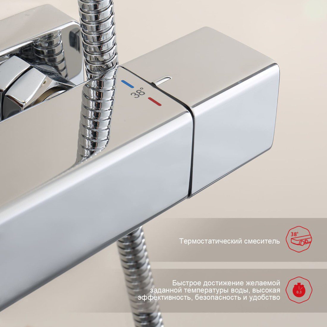 Душевая система с термостатическим смесителем Raglo R22.26 — изображение 10