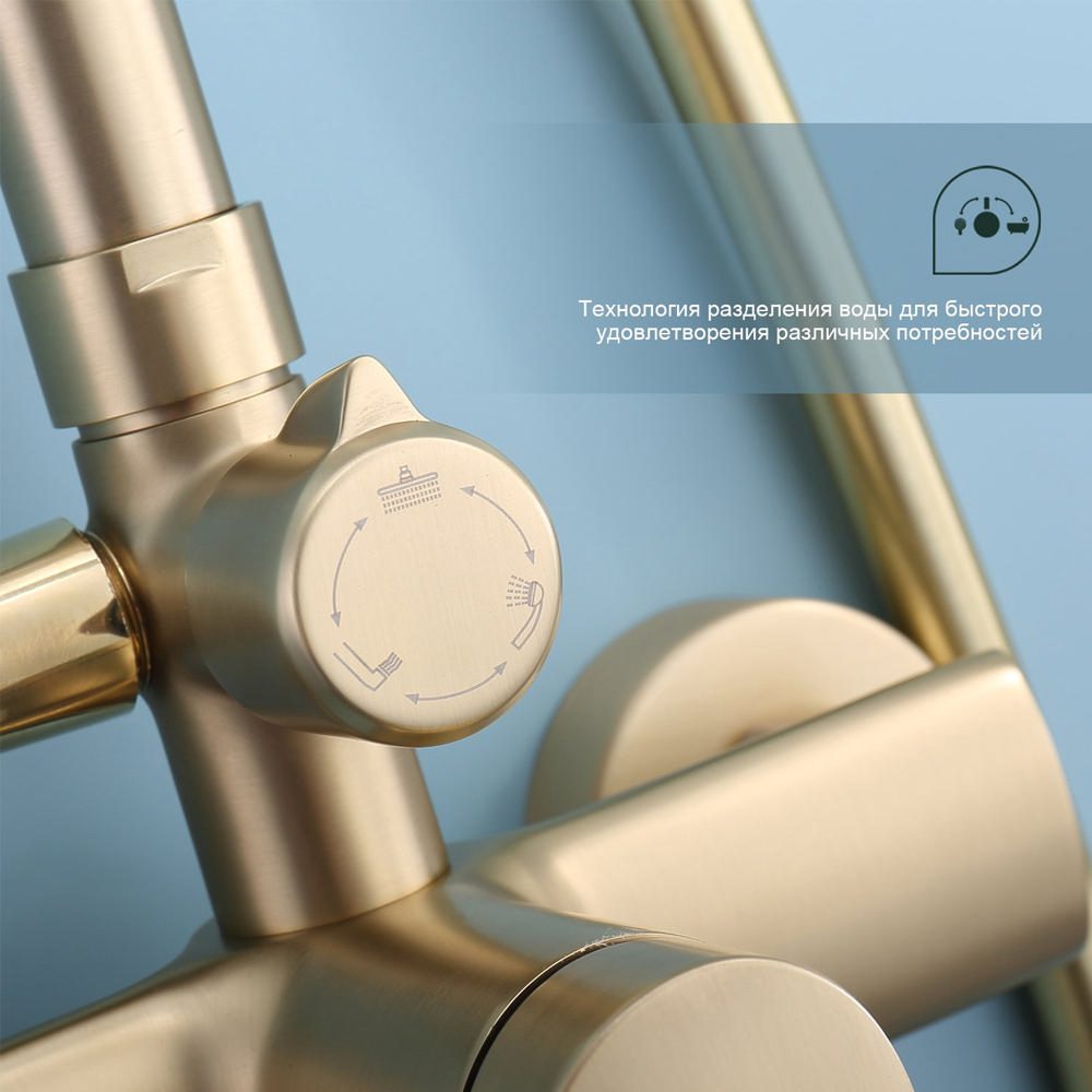 Душевая система Splenka S50.24.03, золотой сатин — изображение 4