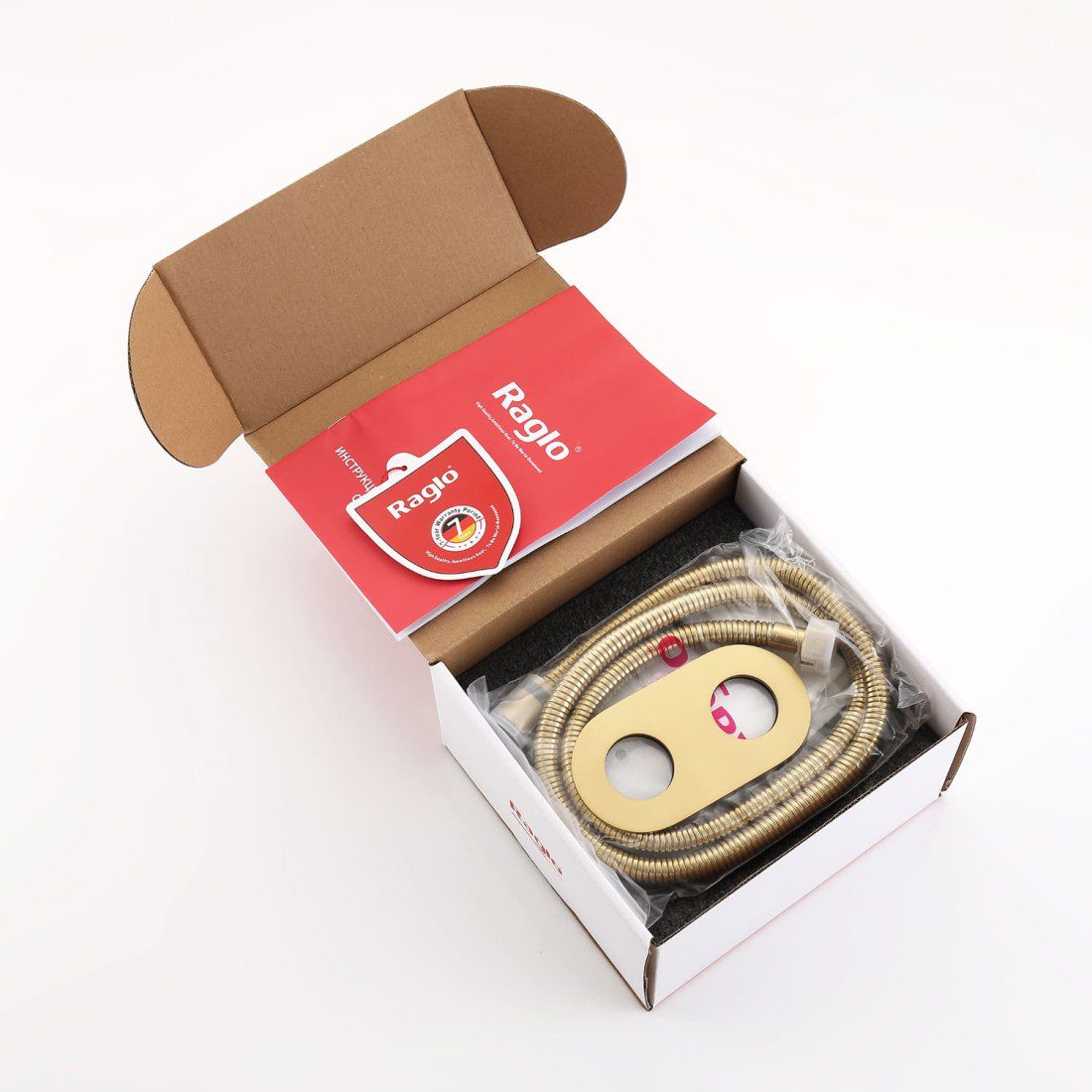 Смеситель скрытого монтажа для гигиенического душа Raglo R20.52.03, золотой сатин — изображение 5