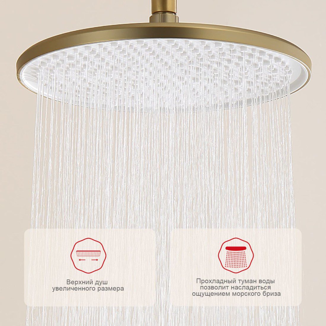 Душевая система Raglo R20.24.03, золотой сатин — изображение 2