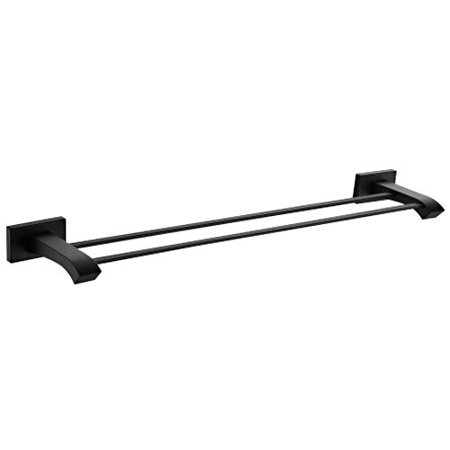 Держатель полотенец Gappo G0709-6, рейлинг двойной 60 см, чёрный