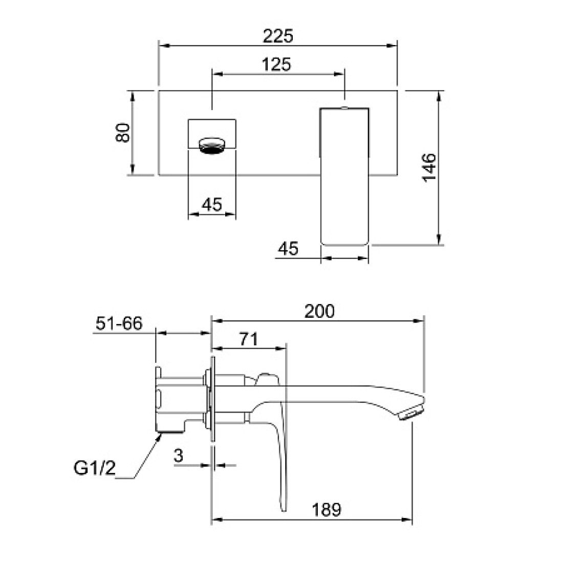 Смеситель скрытого монтажа для умывальника Raglo R01.11.03, золотой сатин — изображение 6