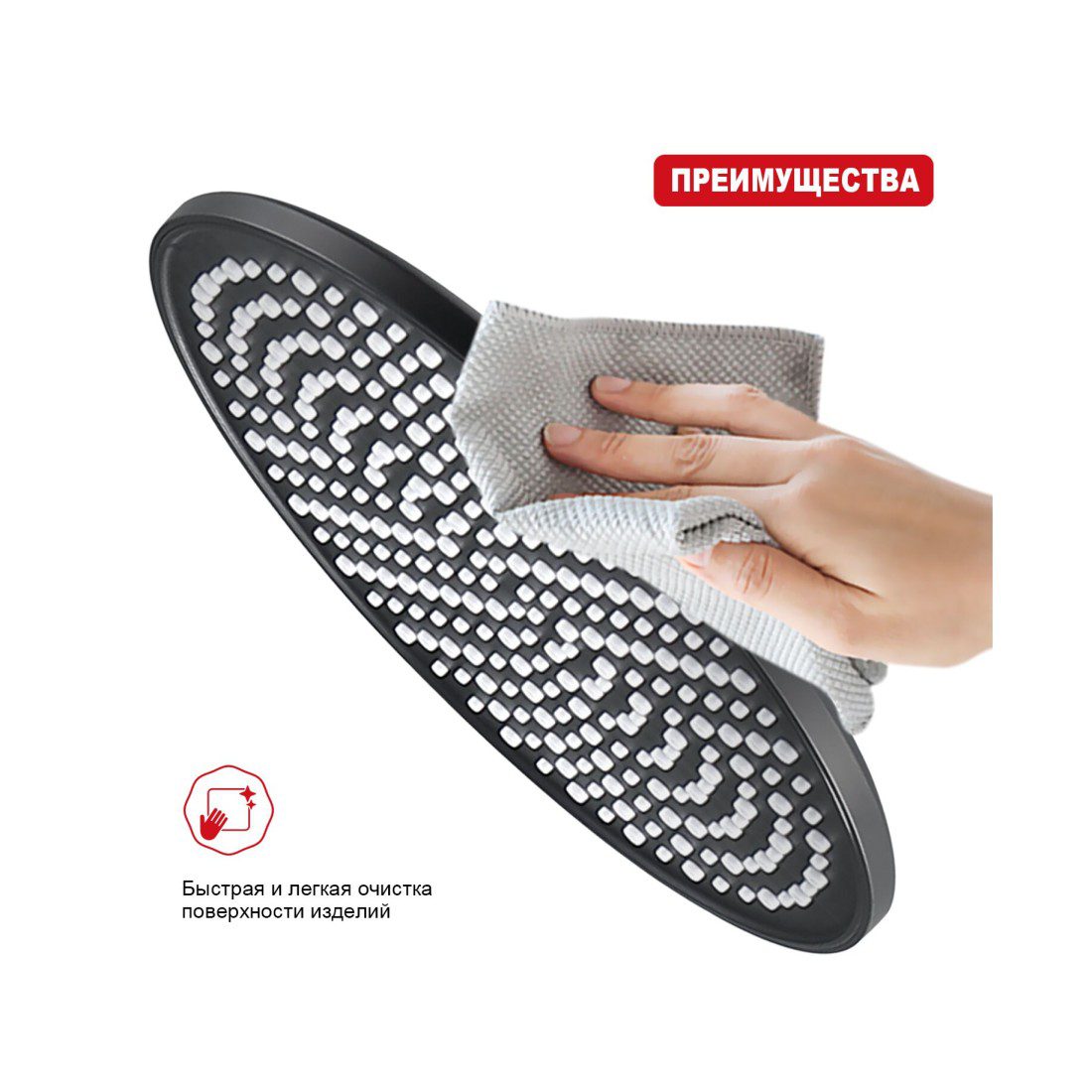 Верхняя лейка 25 см, тропический душ Raglo R451.50.06, чёрный — изображение 3