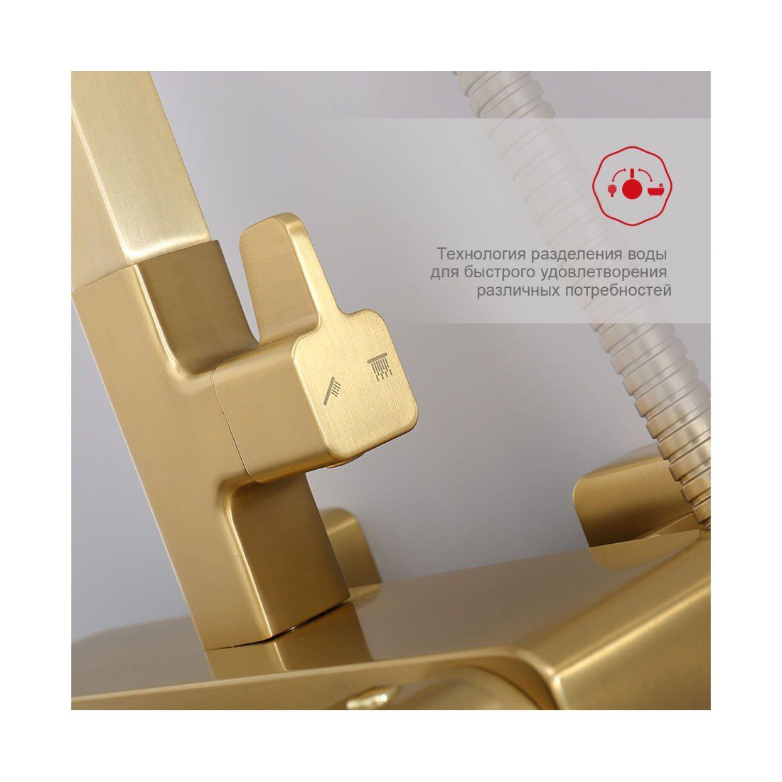 Душевая система Raglo R51.24.03, золотой сатин — изображение 7