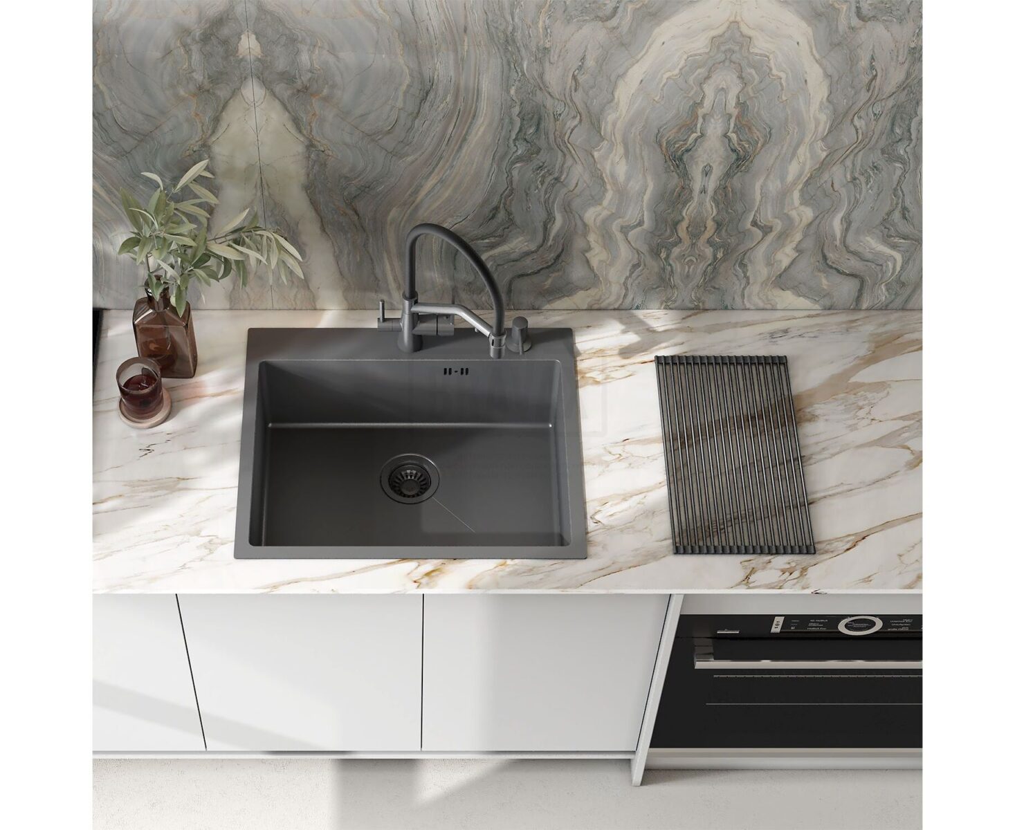 Кухонная мойка Raglo R701.6050.09, графит — изображение 4