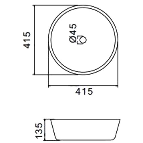 Умывальник накладной Gappo GT105-8, чёрный — изображение 2