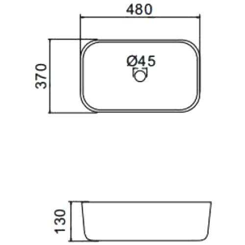 Умывальник накладной Gappo GT403-8, чёрный — изображение 2