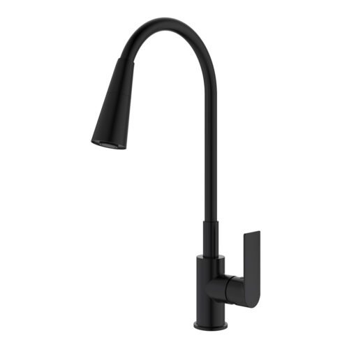 Смеситель для кухни с гибким изливом Splenka S05.43.06, чёрный