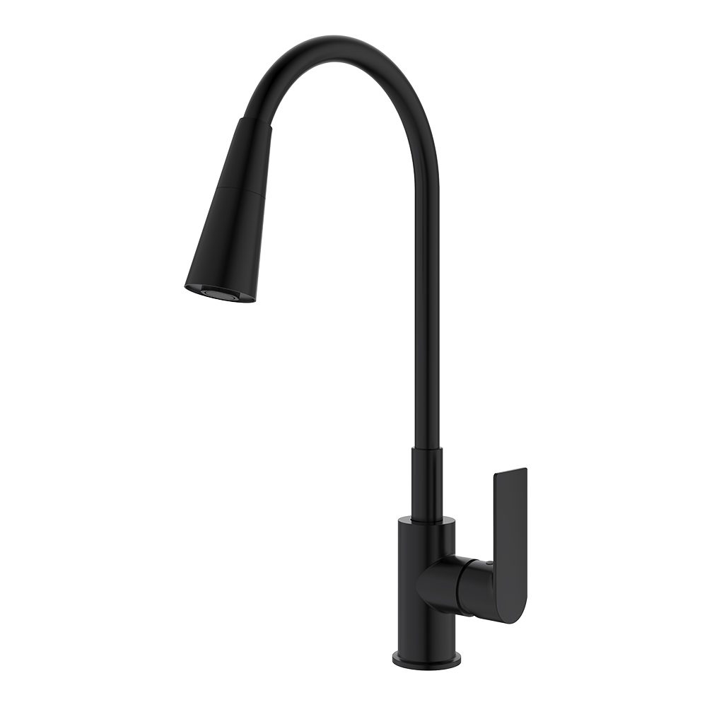 Смеситель для кухни с гибким изливом Splenka S05.43.06, чёрный