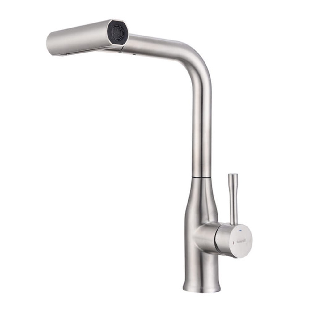 Смеситель для кухни с выдвижным изливом Splenka S206.49.05, сатин