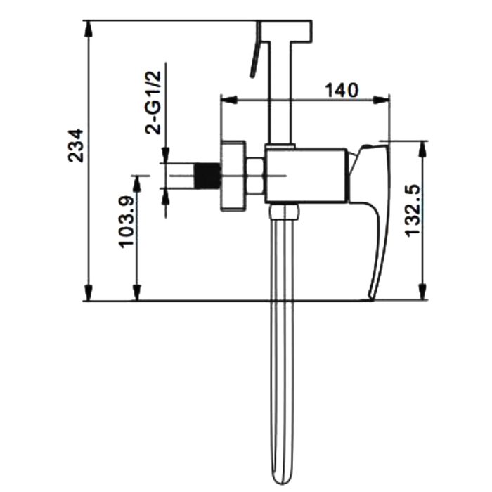 Смеситель для гигиенического душа Gappo G2007-9, оружейная сталь — изображение 2