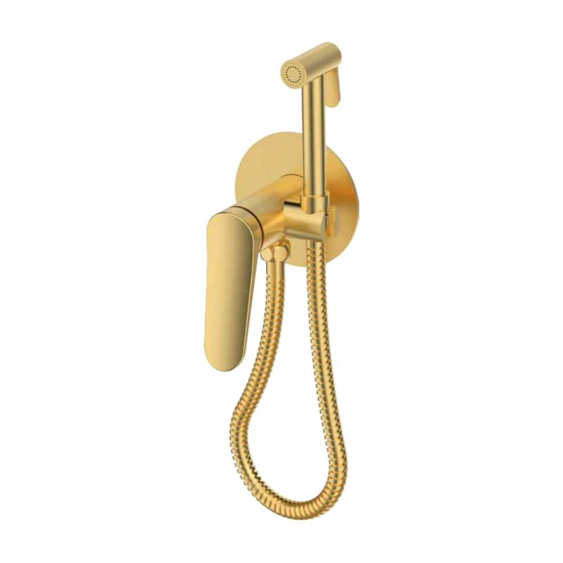 Смеситель скрытого монтажа для гигиенического душа Gappo G7210-3, золотой сатин