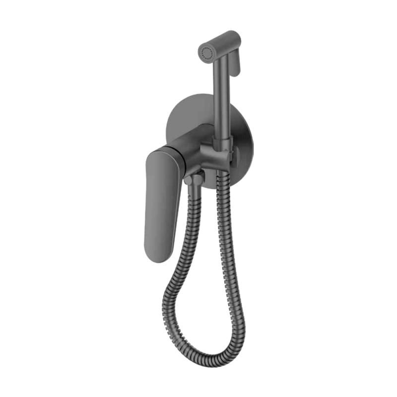 Смеситель скрытого монтажа для гигиенического душа Gappo G7210-9, оружейная сталь