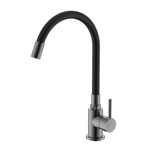 Смеситель для кухни с гибким изливом Splenka S201.4406.09, графит