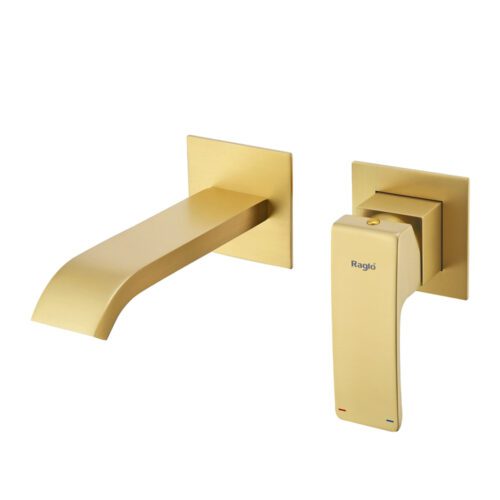 Смеситель скрытого монтажа для умывальника Raglo R02.11.03, золотой сатин