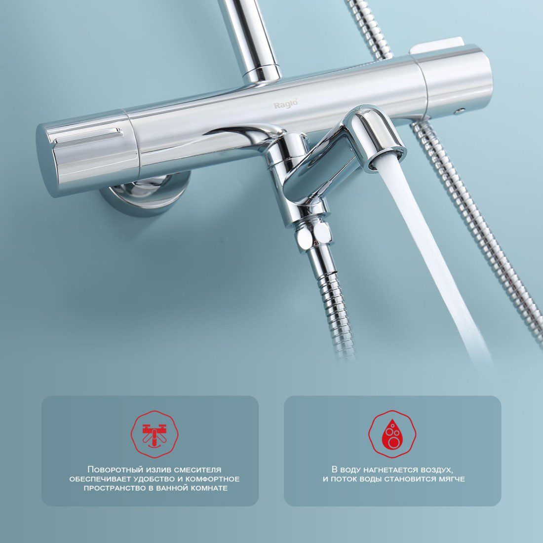 Душевая система с термостатическим смесителем Raglo R20.26 — изображение 3