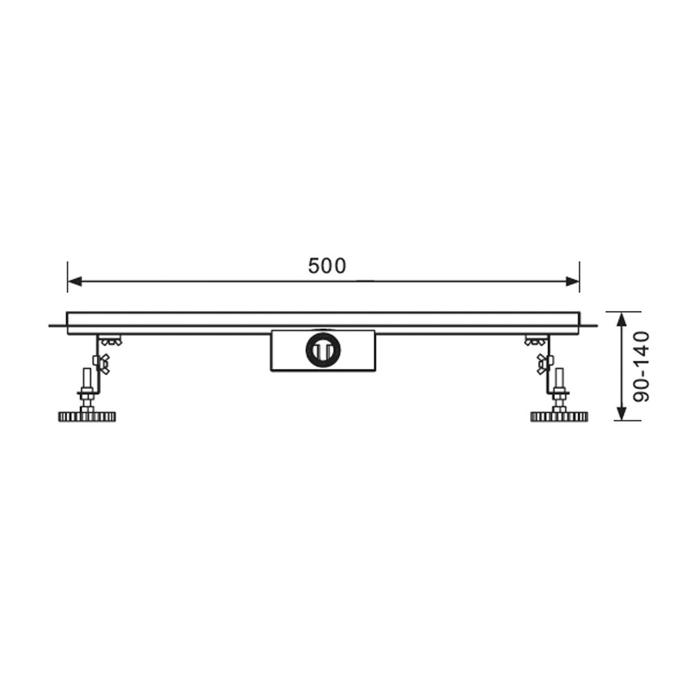 Трап для душа Raglo R653.50.05 линейный, "узкий", 50 см, сатин — изображение 2