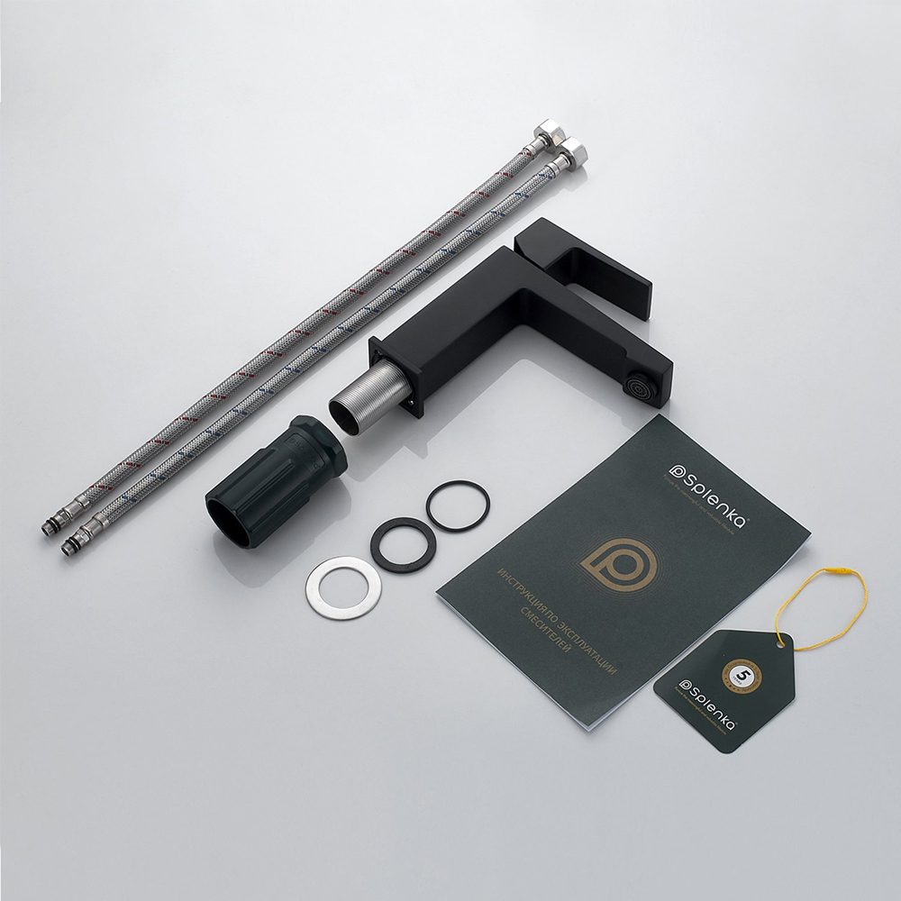 Смеситель для умывальника Splenka S01.10.06, чёрный — изображение 7