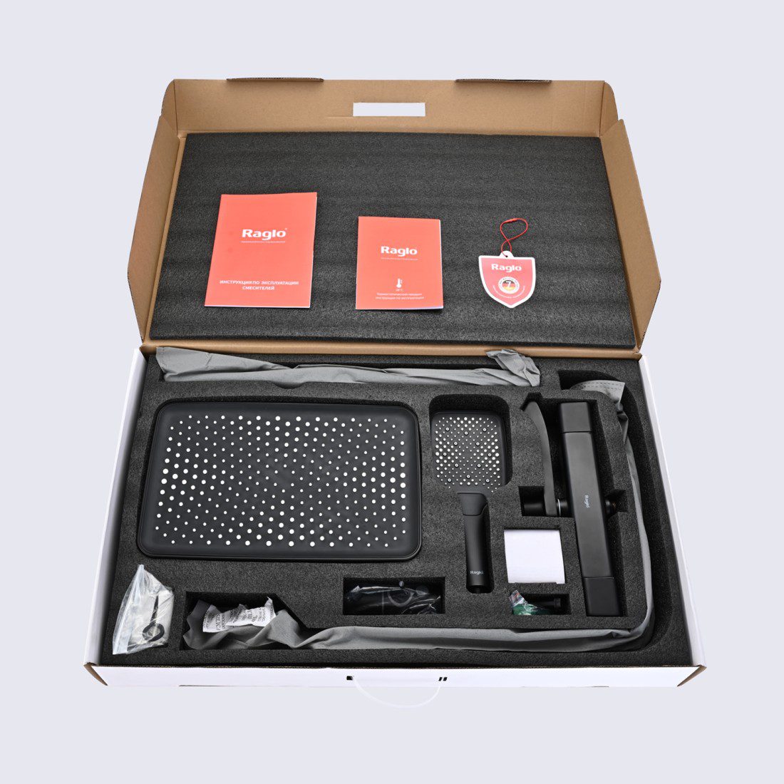 Душевая система с термостатическим смесителем Raglo R01.26.06, чёрный — изображение 5