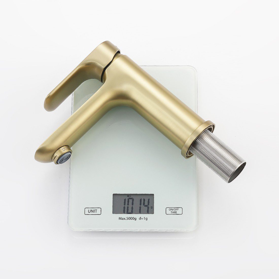 Смеситель для умывальника Raglo R03.10.03, золотой сатин — изображение 10