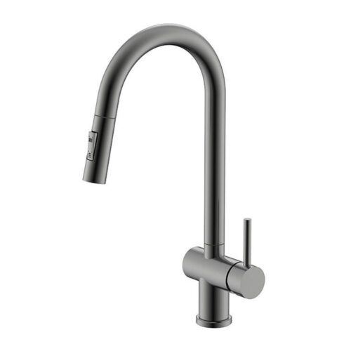 Смеситель для кухни с выдвижным изливом Splenka S204.49.09, графит