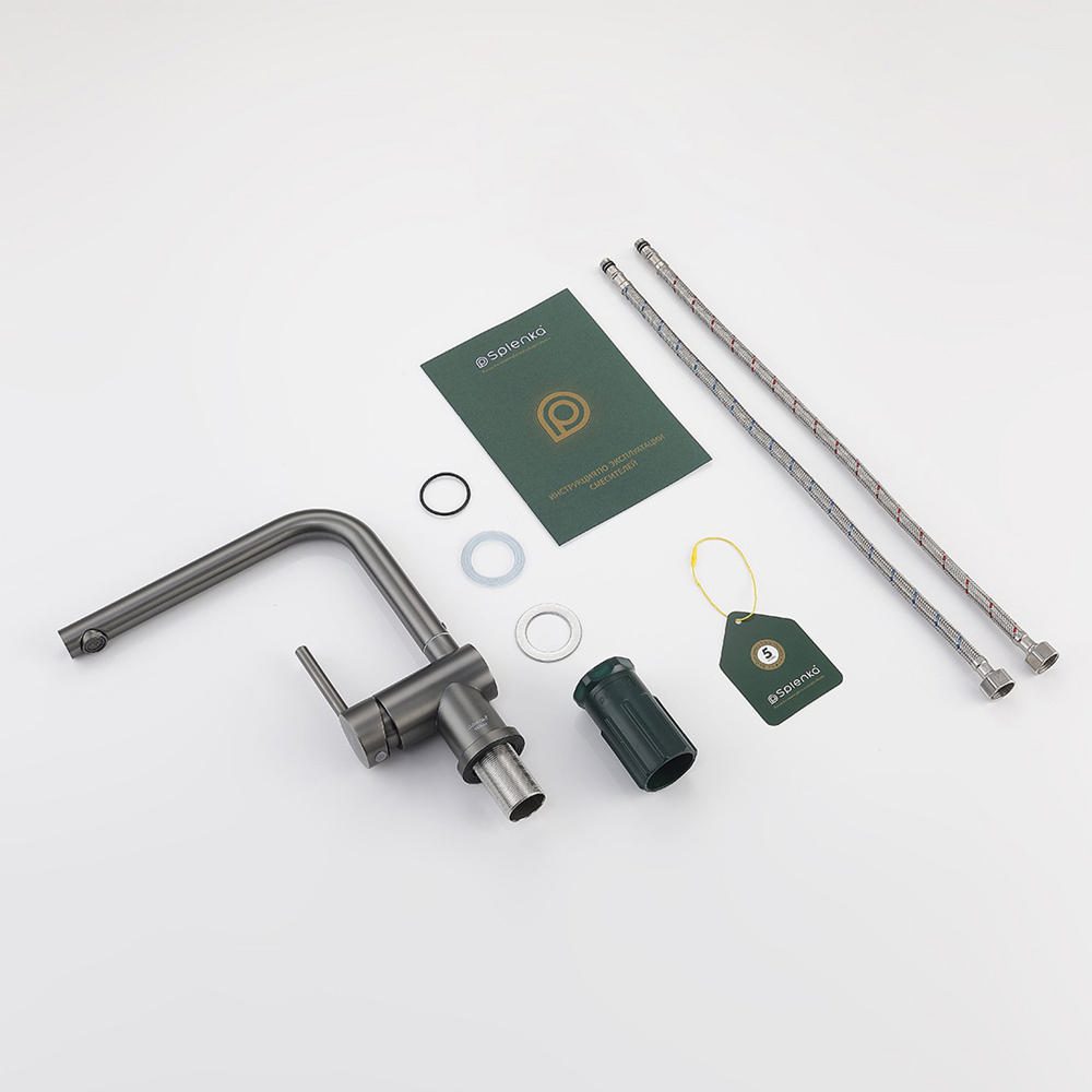 Смеситель для кухни Splenka S205.40.09, графит — изображение 7