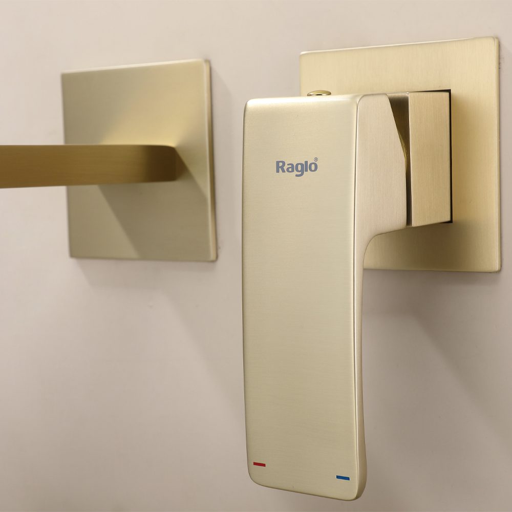 Смеситель скрытого монтажа для умывальника Raglo R02.11.03, золотой сатин — изображение 2