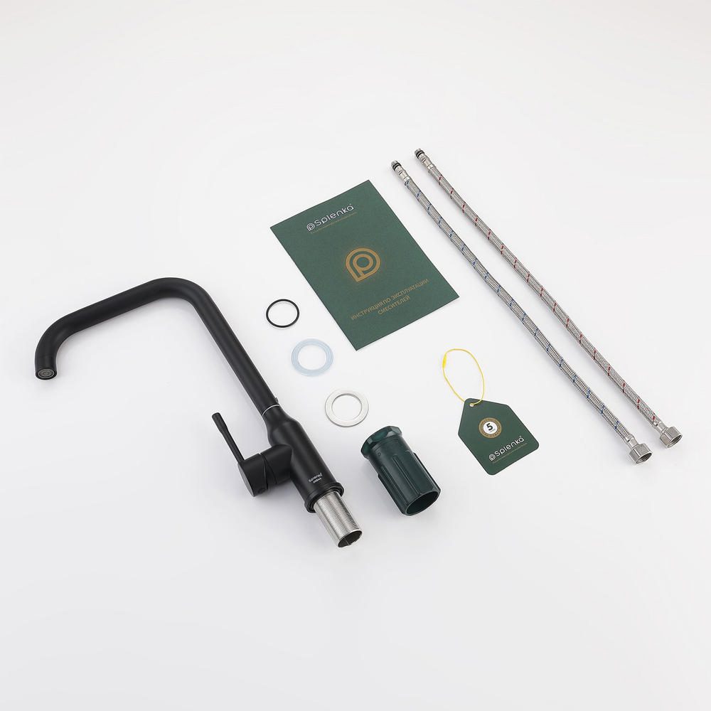 Смеситель для кухни Splenka S206.40.06, чёрный — изображение 7