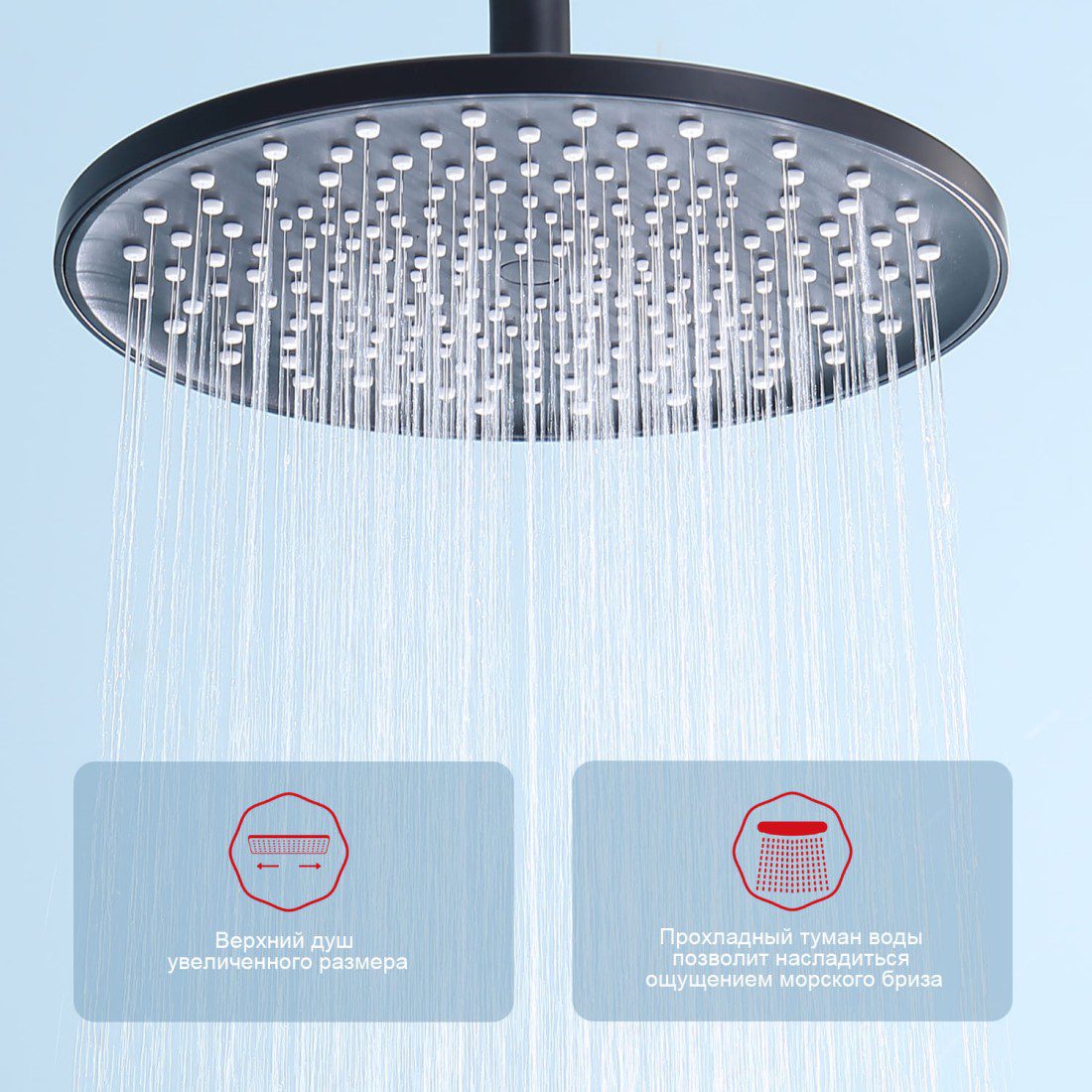 Душевая система Raglo R03.24.06, чёрный — изображение 3