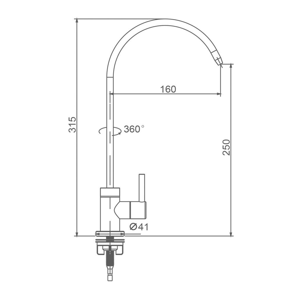 Кран для питьевой воды Splenka S249.60.05, сатин — изображение 8