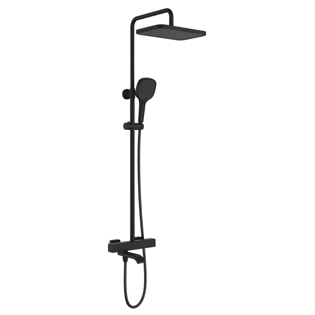 Душевая система с термостатическим смесителем Raglo R22.26.06, чёрный