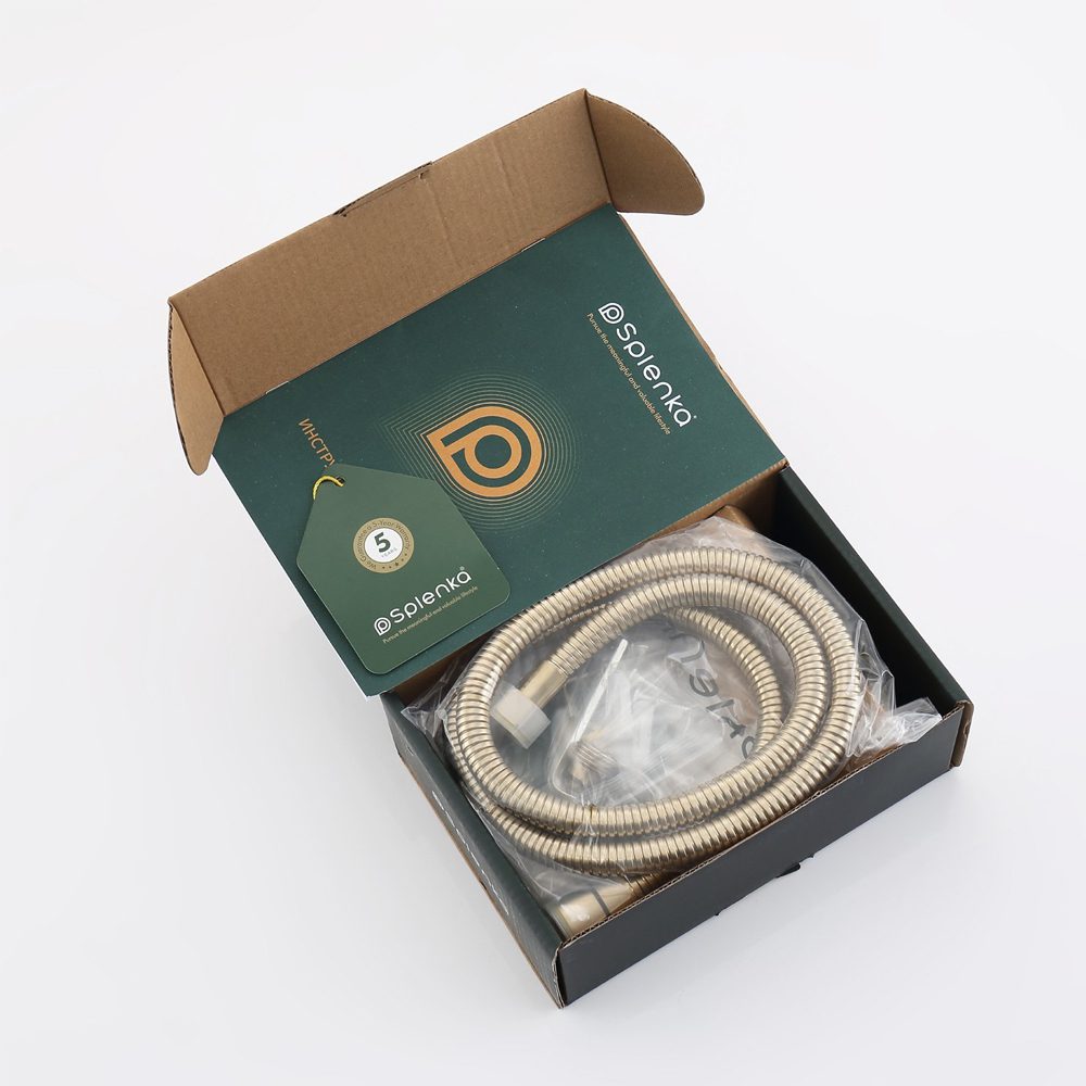 Смеситель скрытого монтажа для гигиенического душа Splenka S98.52.03, золотой сатин — изображение 8