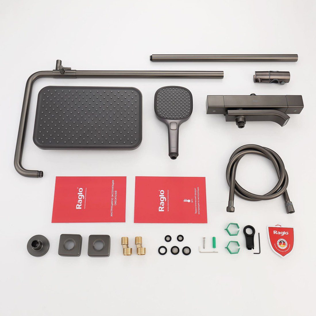 Душевая система с термостатическим смесителем Raglo R22.26.09, графит — изображение 2
