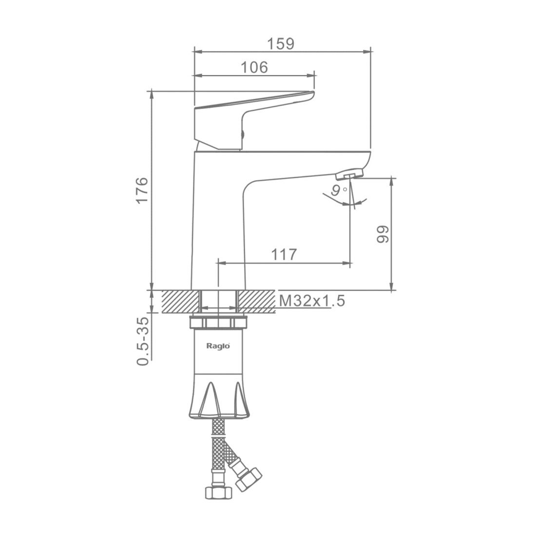 Смеситель для умывальника Raglo R31.10 — изображение 2