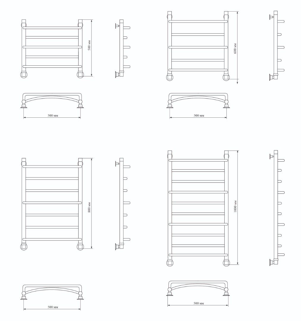 Полотенцесушитель Luxon H 80×50, lex269033 — изображение 4