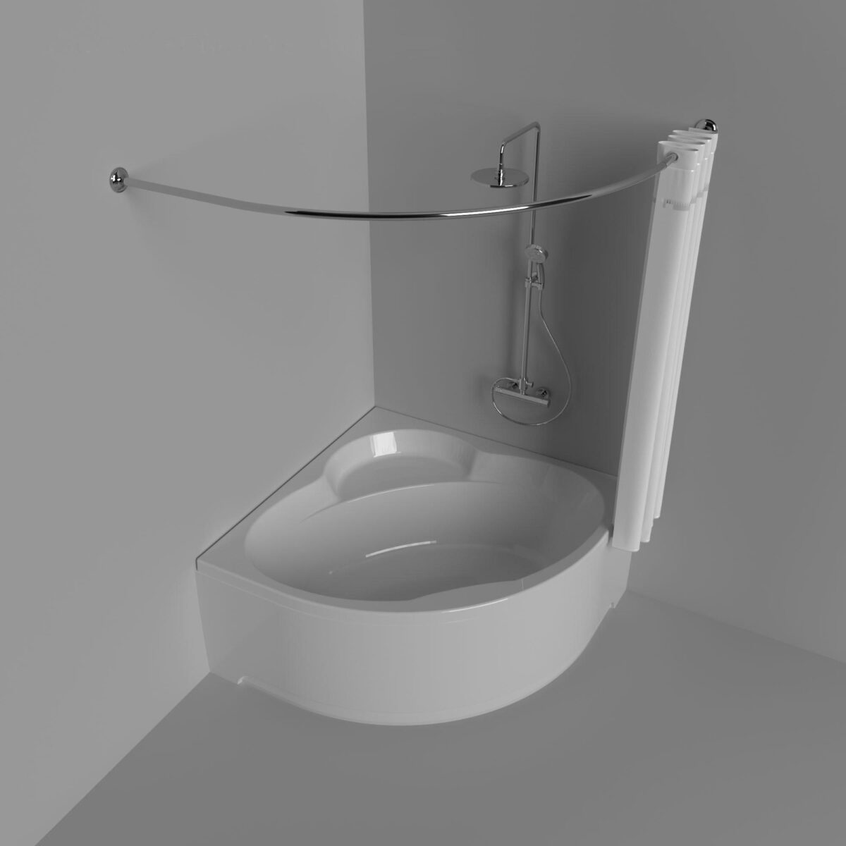 Карниз для ванны радиусный 1ACReal Martin 120x120, Щ0000052876 — изображение 2