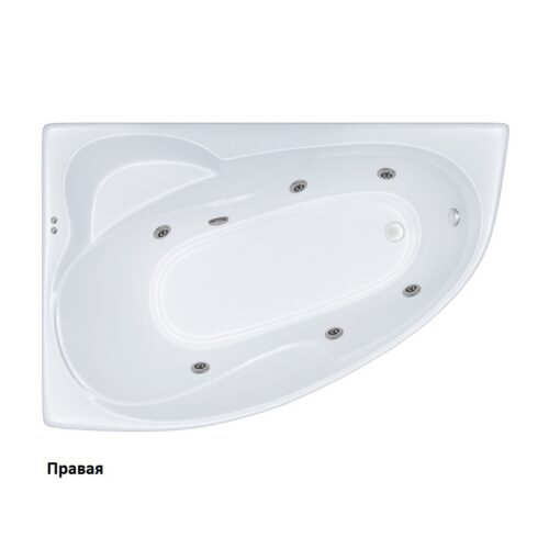 Ванна гидромассажная Тритон Изабель правая 170x100, Базовая Flat, Щ000001396