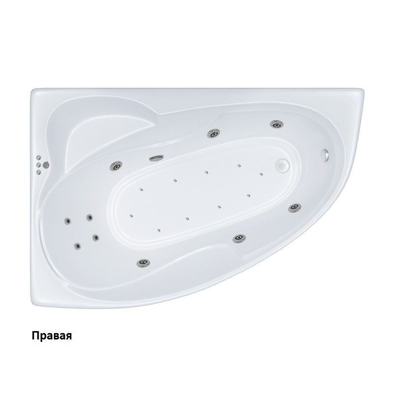 Ванна гидромассажная Тритон Изабель правая 170x100, Люкс Flat, Щ000001394
