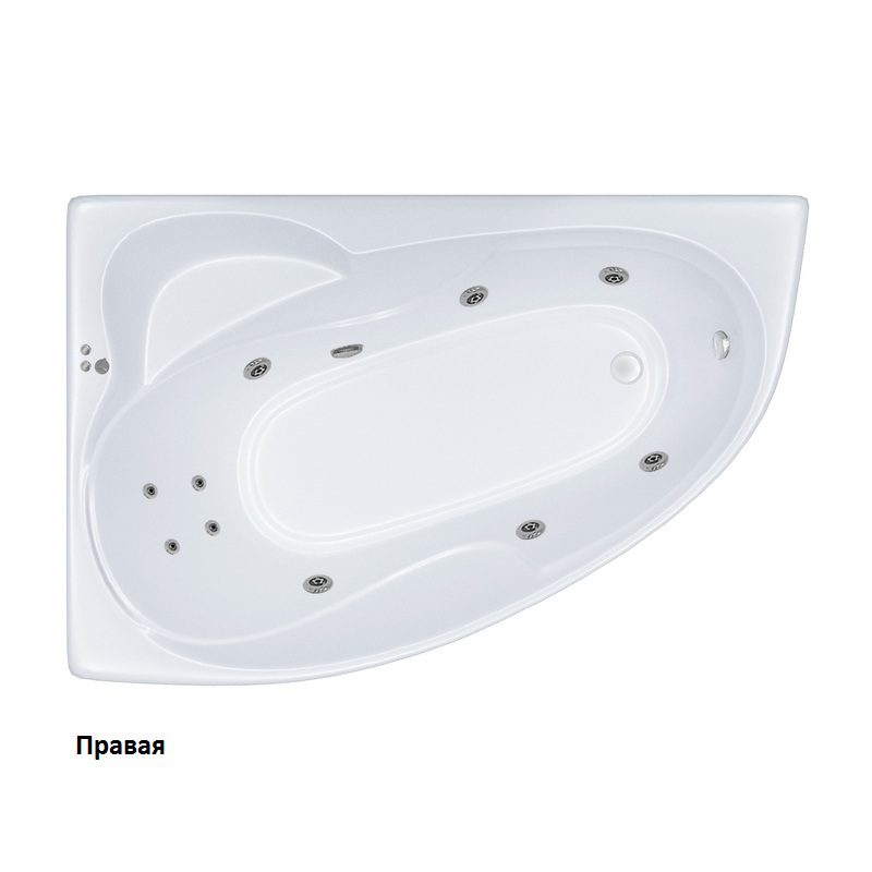 Ванна гидромассажная Тритон Изабель правая 170x100, Стандарт Flat, Щ000001391